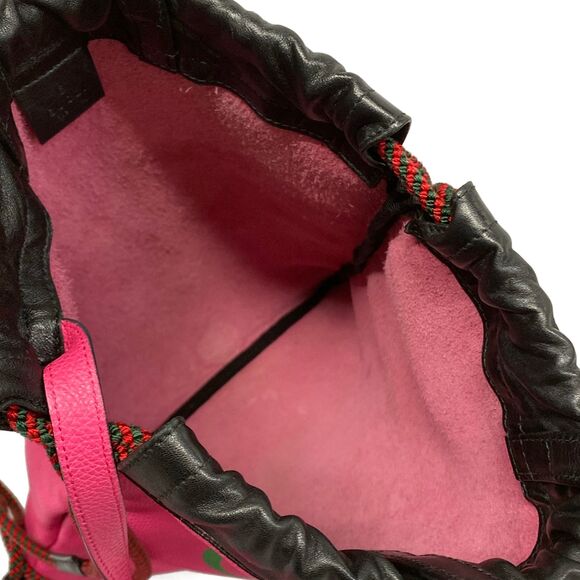 Gucci Small Drawstring Backpack Backpack 523586 Pink Green Multi main image 7